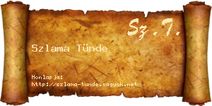 Szlama Tünde névjegykártya